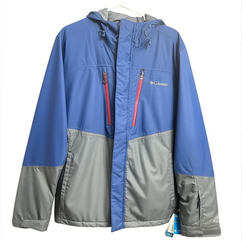 Columbia Men’s XL Frozen Granular Jacket NWT Omni-Heat Waterproof Blue Grey